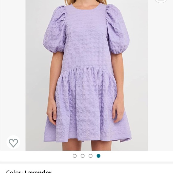 NWT English Factory Tie Back Jacquard Dress - Picture 3 of 9